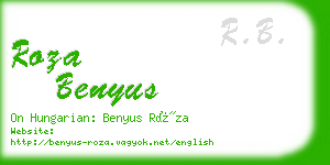 roza benyus business card